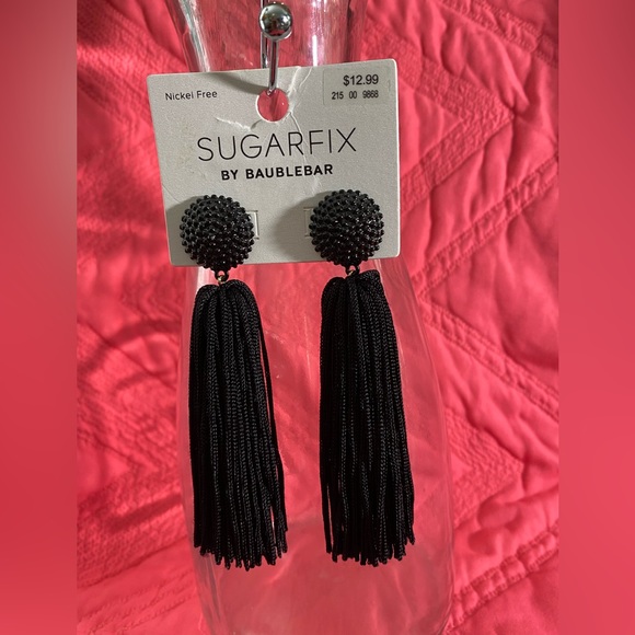NWT SUGARFIX BY BAUBLEBAR BLACK EARRINGS - Picture 1 of 4